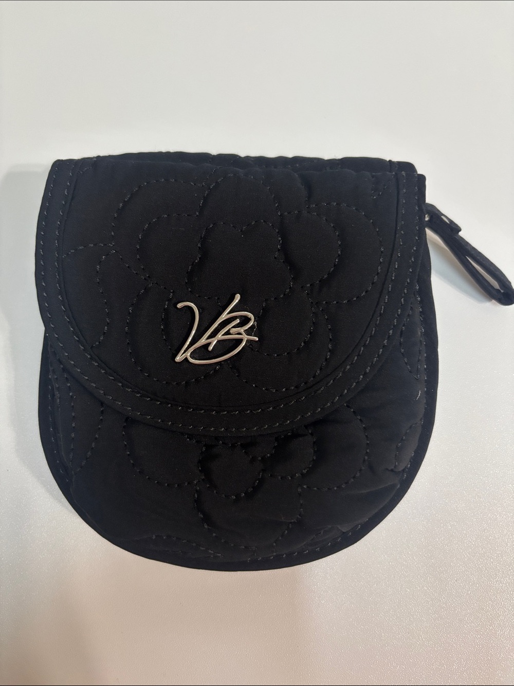 Vera Bradley Quilted microfiber Black crossbody bag- strap missing
